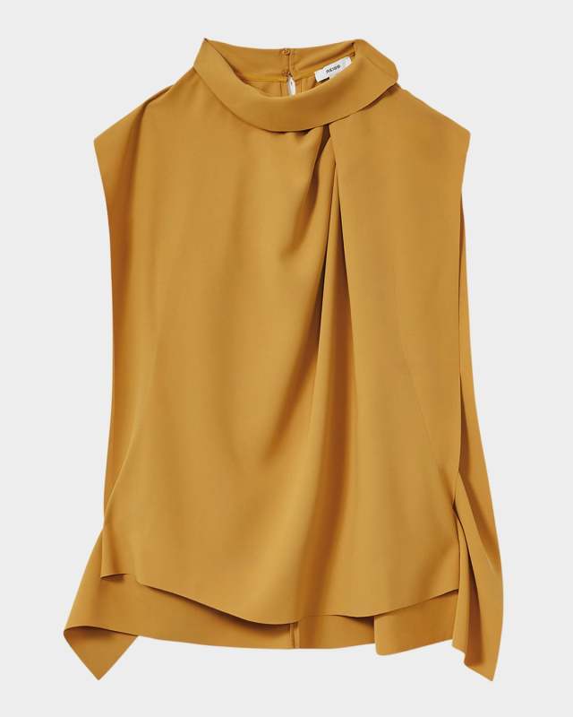 Simone Draped Crepe Shell